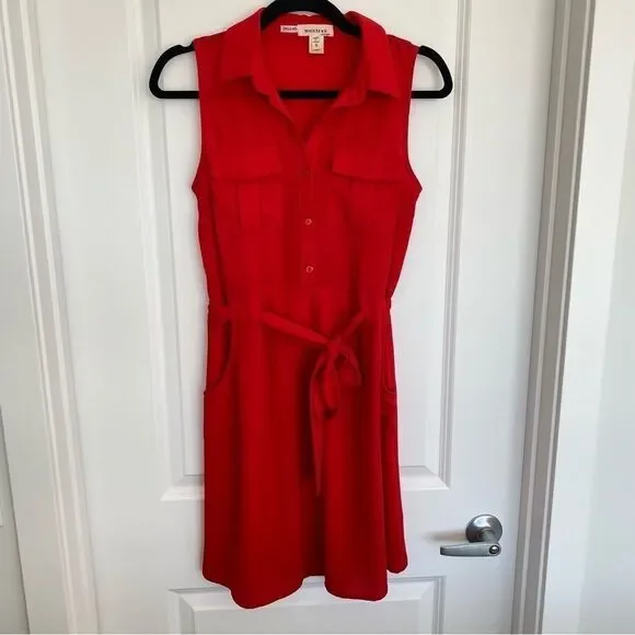 MONTEAU | sleeveless belted dress - Picture 1 of 10